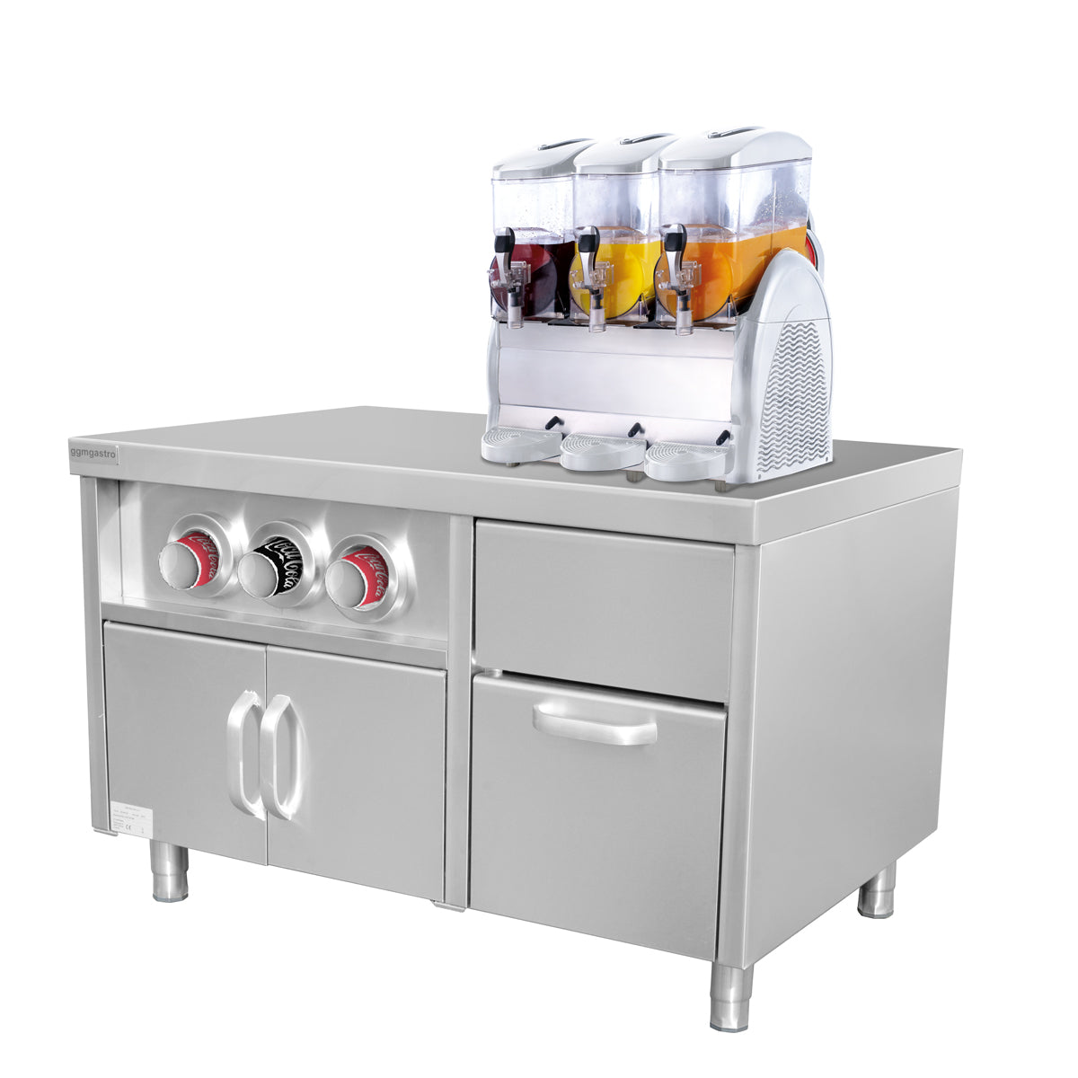 Coffee bar work cabinet with cup holder and compartment for ice cubes - 1.2 m