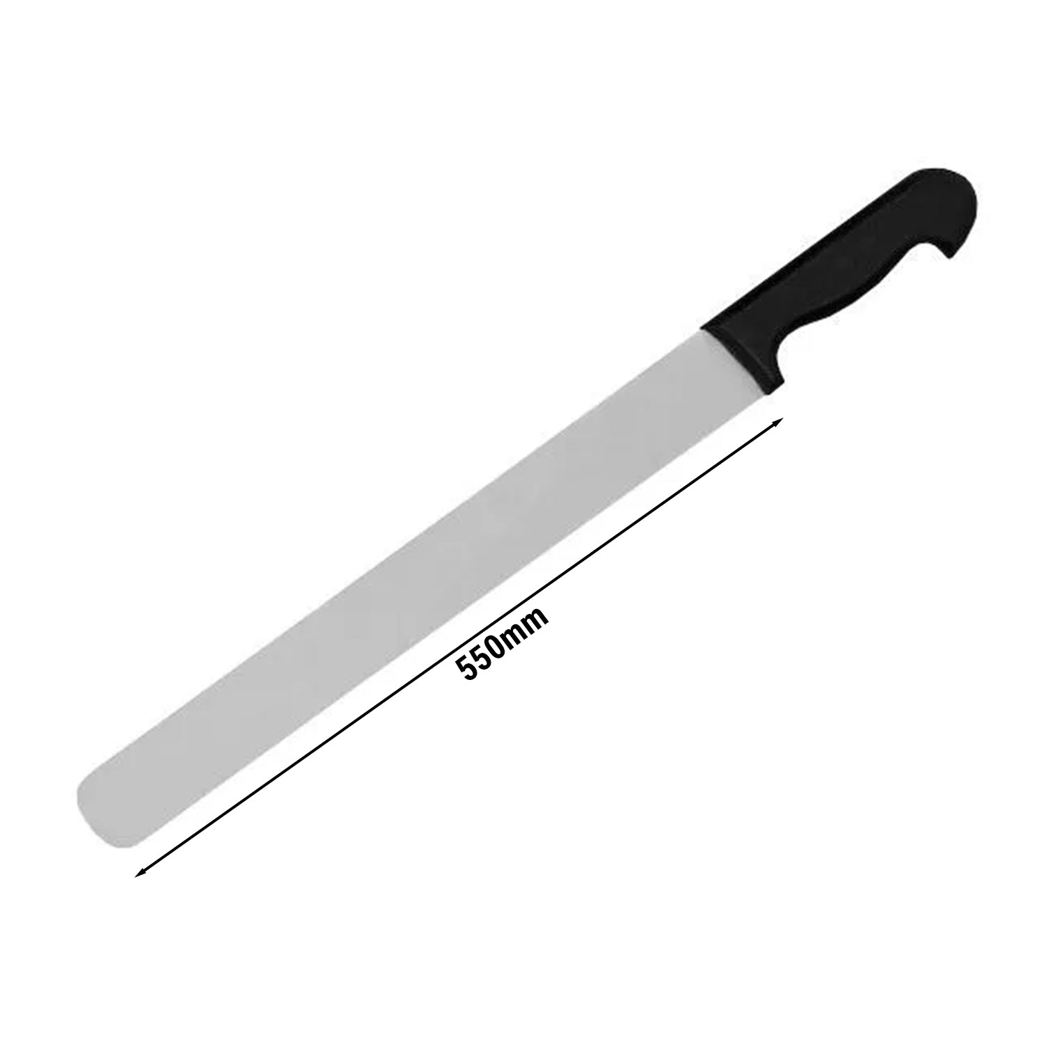 Kebab knife with black plastic handle