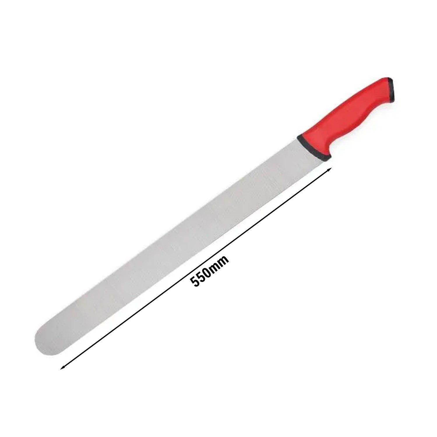 Нож за кебап с червена пластмасова дръжка