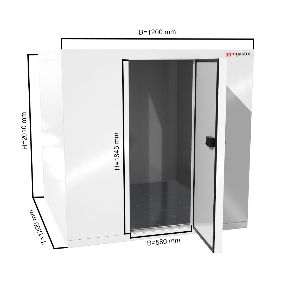 Cold room - 1.2 x 1.2 m - 2.0 m³