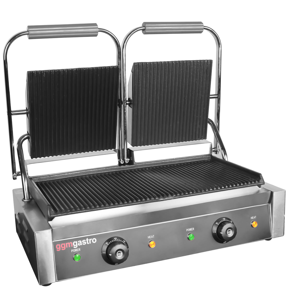 Contact grill 0.57 m - ribbed top and bottom