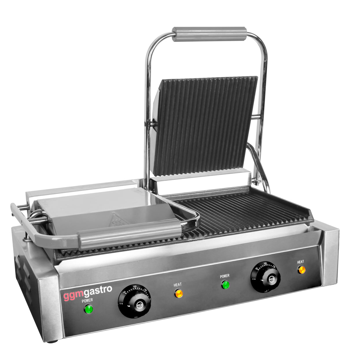 Contact grill 0.57 m - ribbed top and bottom