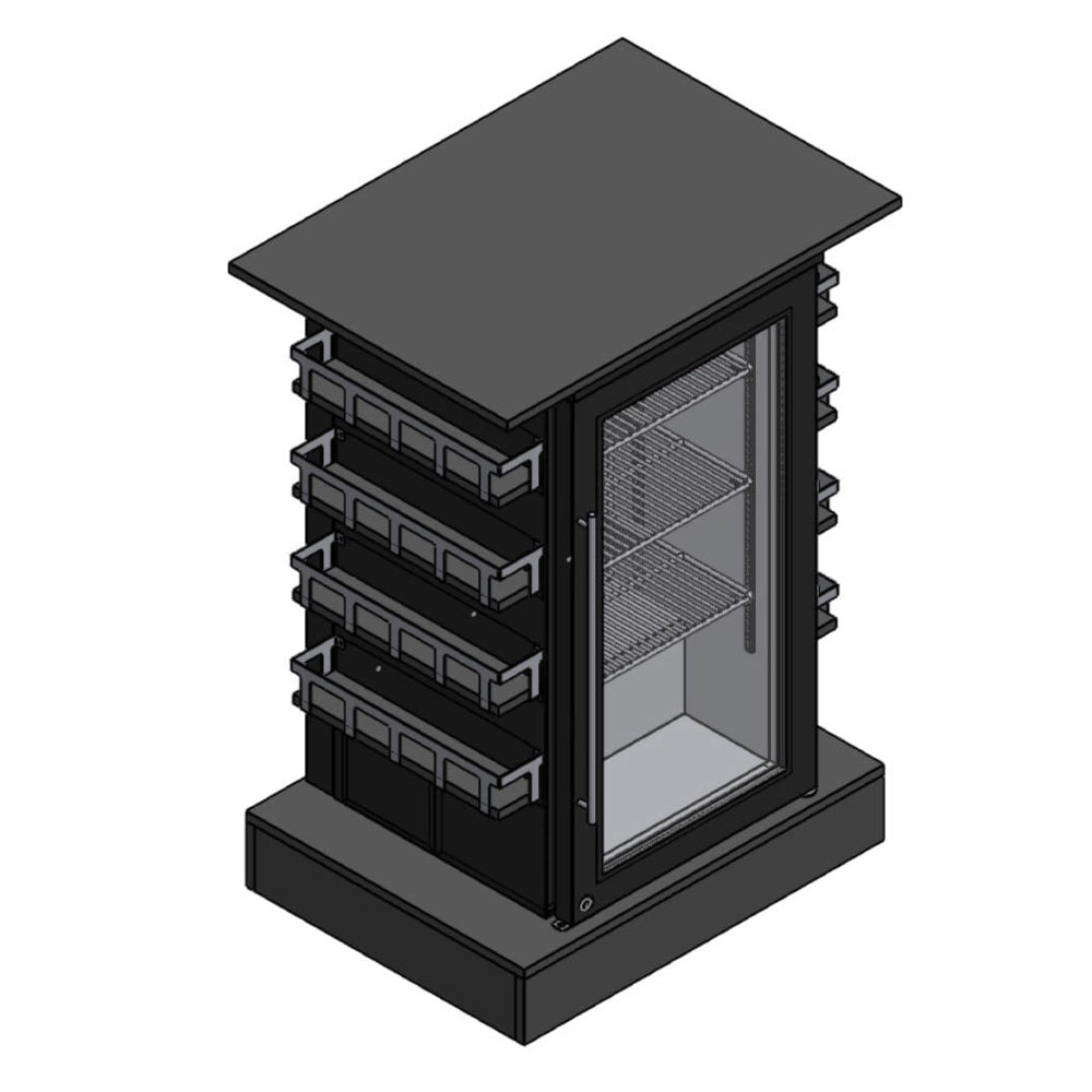 Conference refrigerator - 110 liters - with 1 glass door