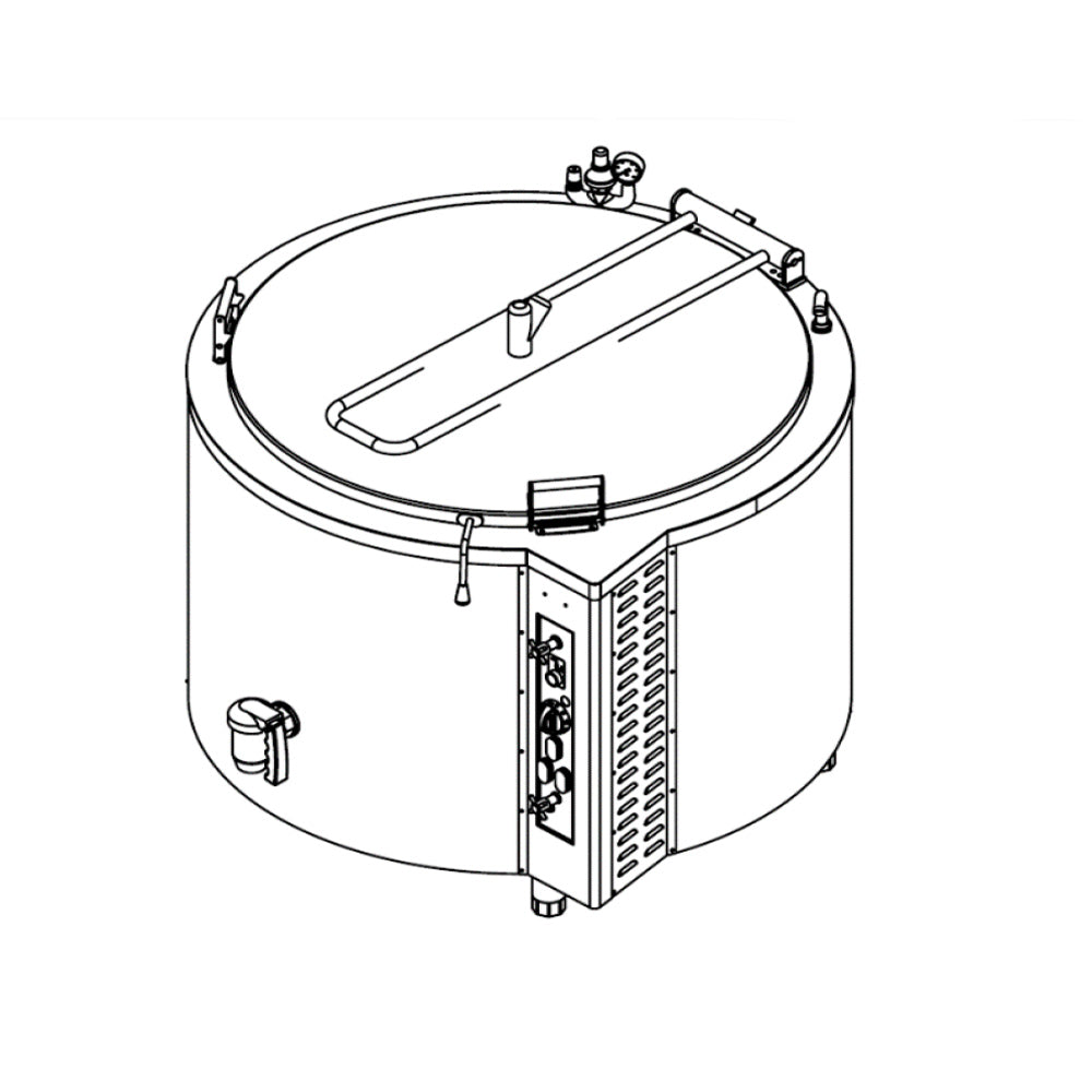 Electric kettle - 300 liters - indirect heating