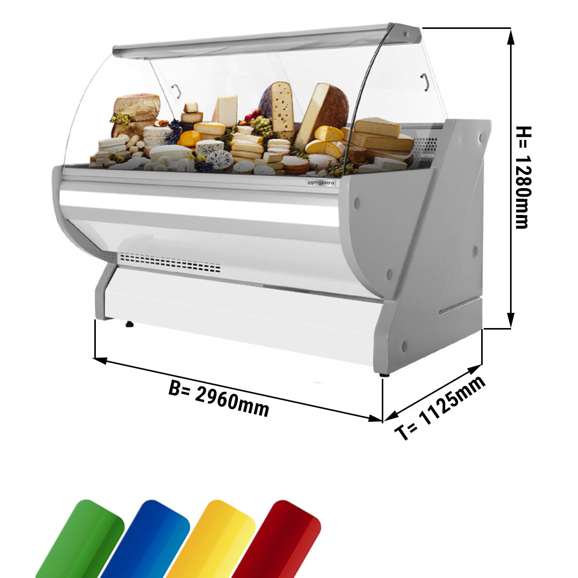 Refrigerated showcase - 3.0 x 1.15 m - 570 liters