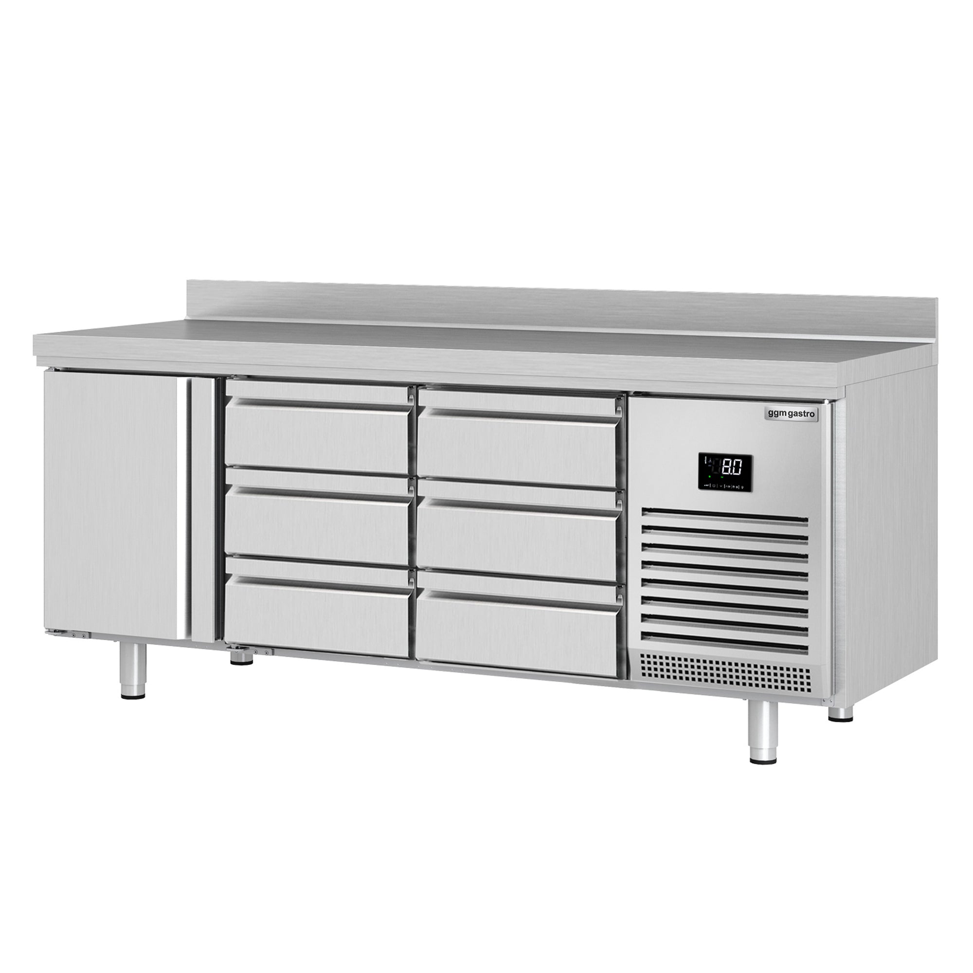 Refrigerator table (GN) - with 1 door and 6 drawers 1/3