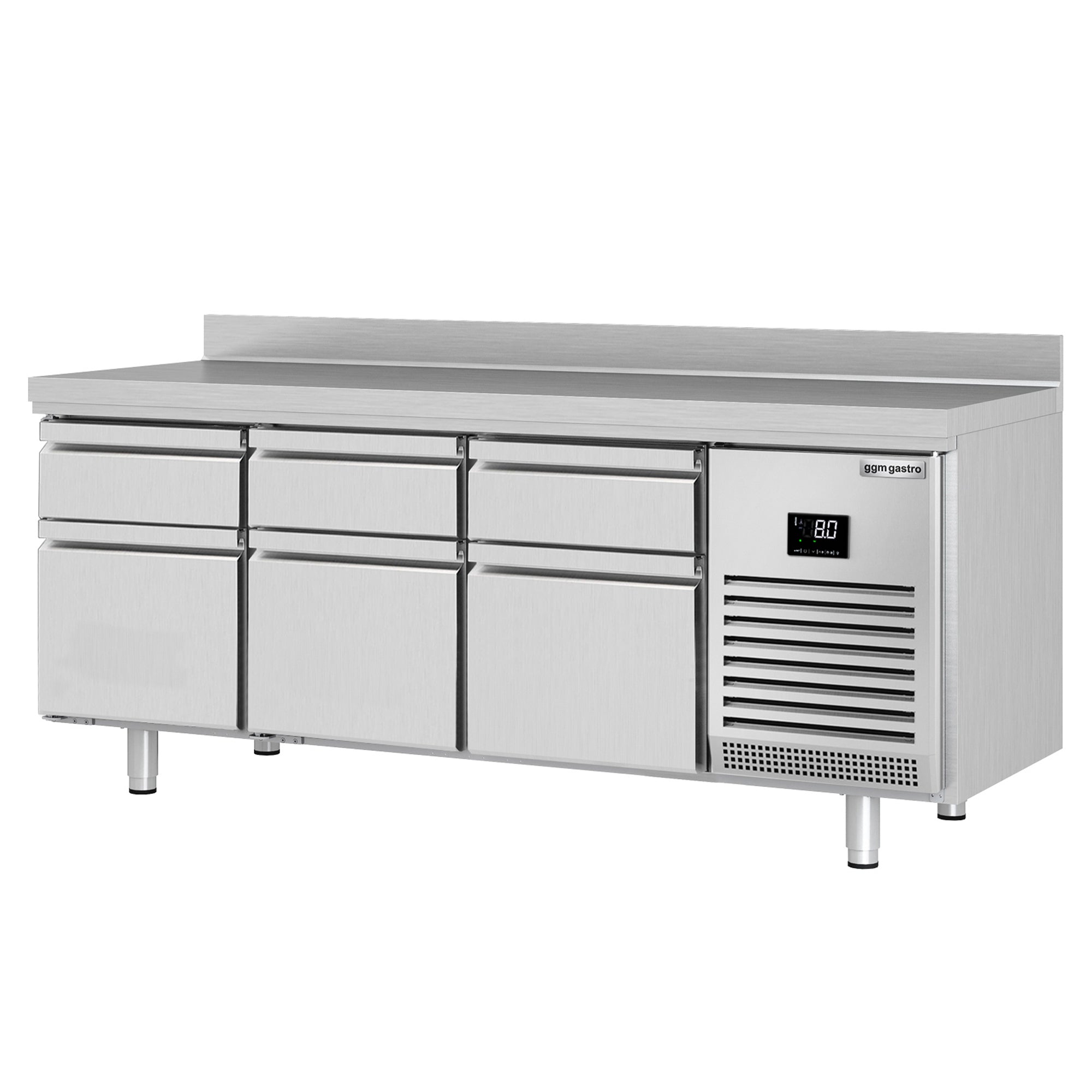 Refrigerator table (GN) - with 6 drawers 2/3 and 1/3