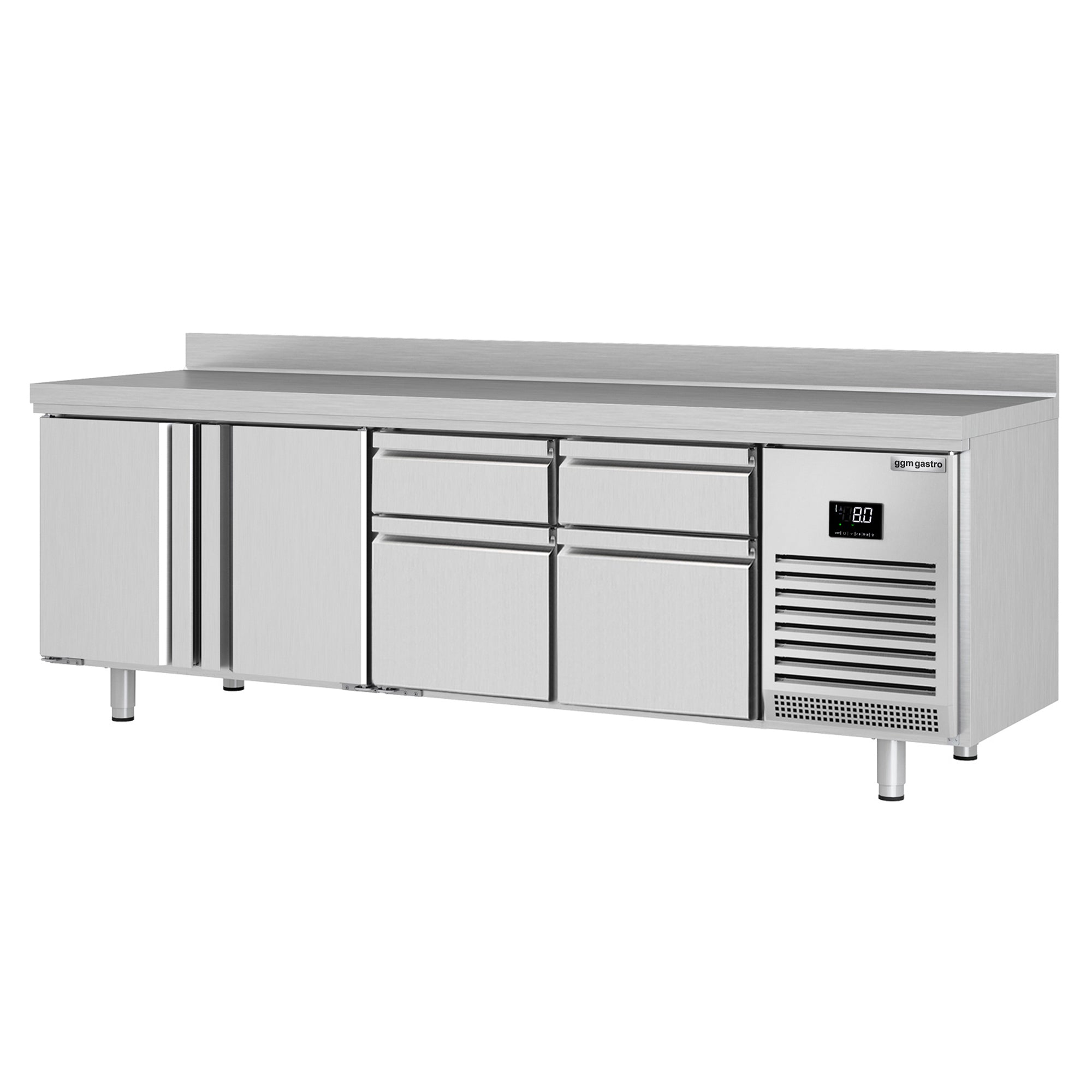 Refrigerator table (GN) - with 2 doors and 4 drawers 2/3 and 1/3