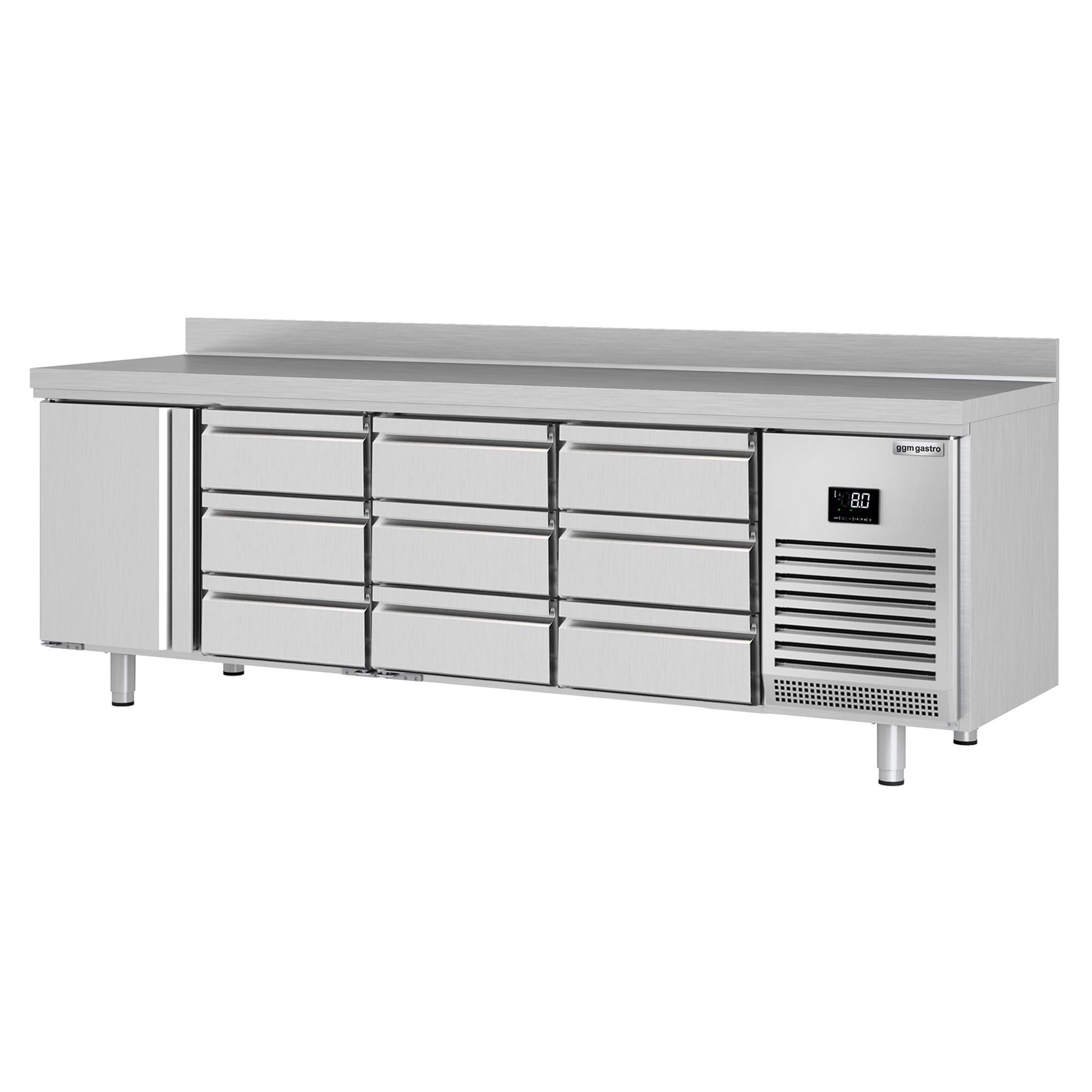 Refrigerator table (GN) - with 1 door and 9 drawers 1/3