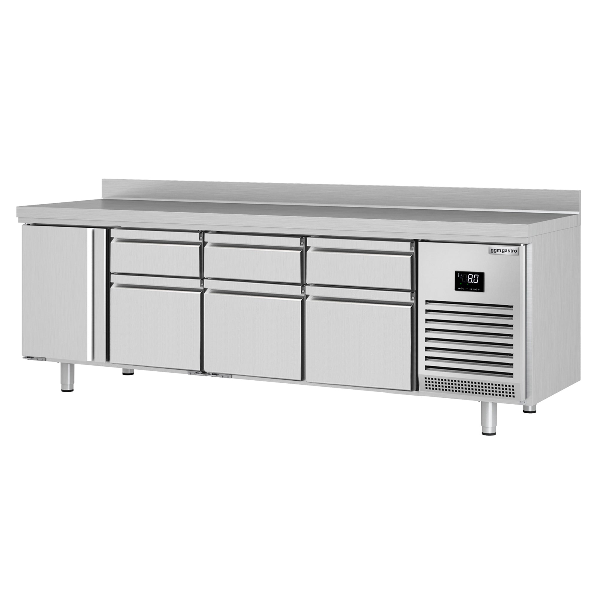 Refrigerator table (GN) - with 1 door and 6 drawers 2/3 and 1/3