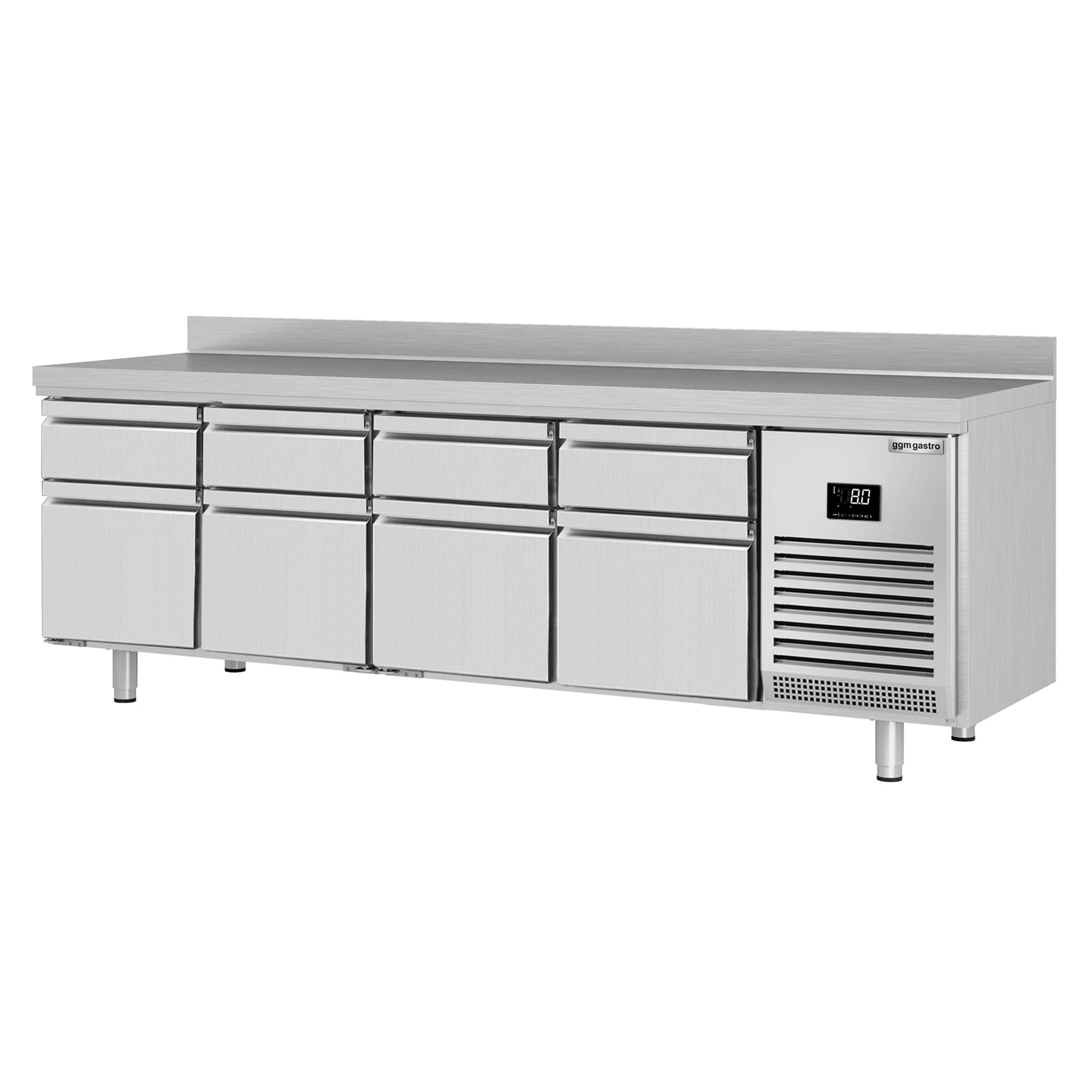 Refrigerator table (GN) - with 8 drawers 2/3 and 1/3