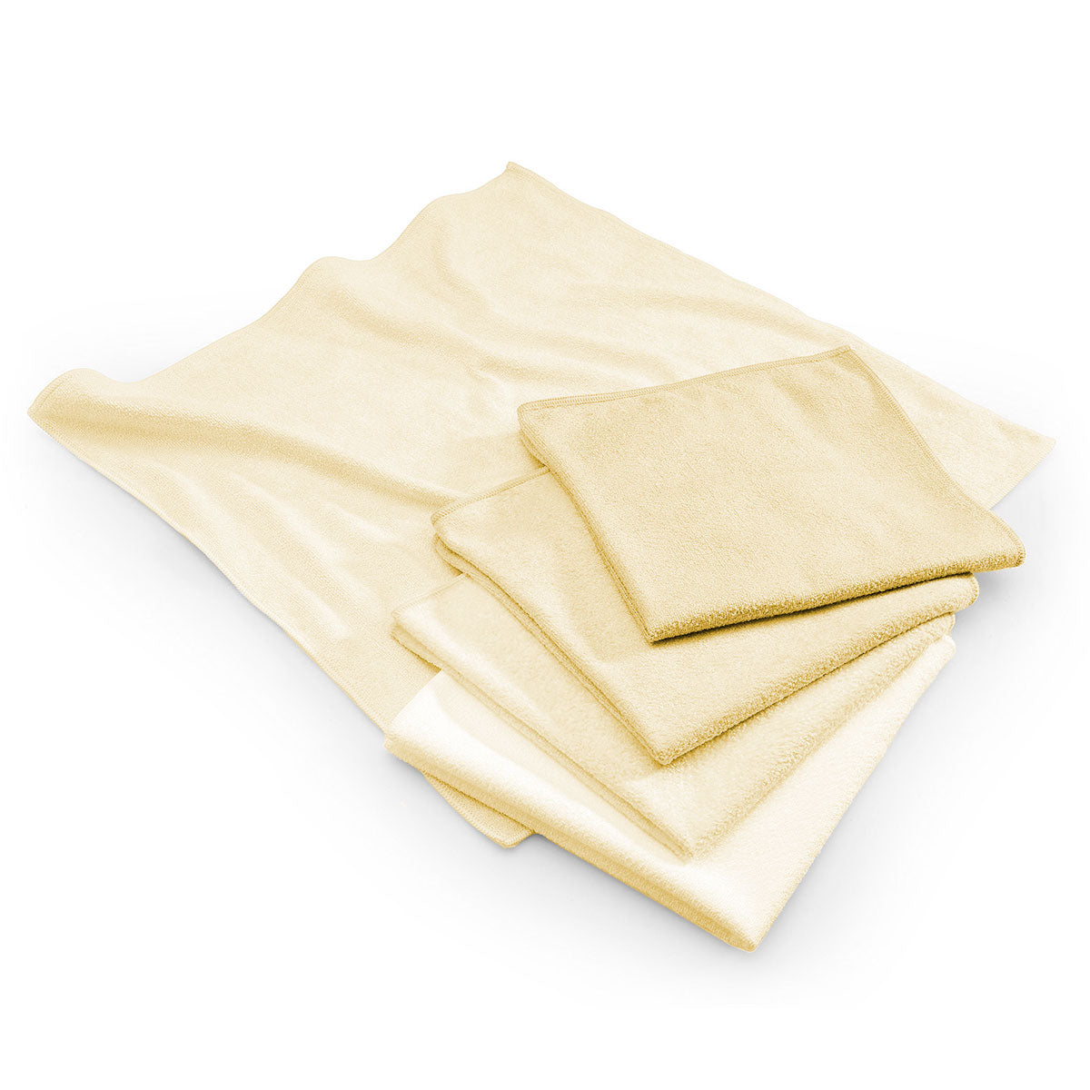 Микрофибърна кърпа, цвят жълт, 40х40см, комплект от 10бр.