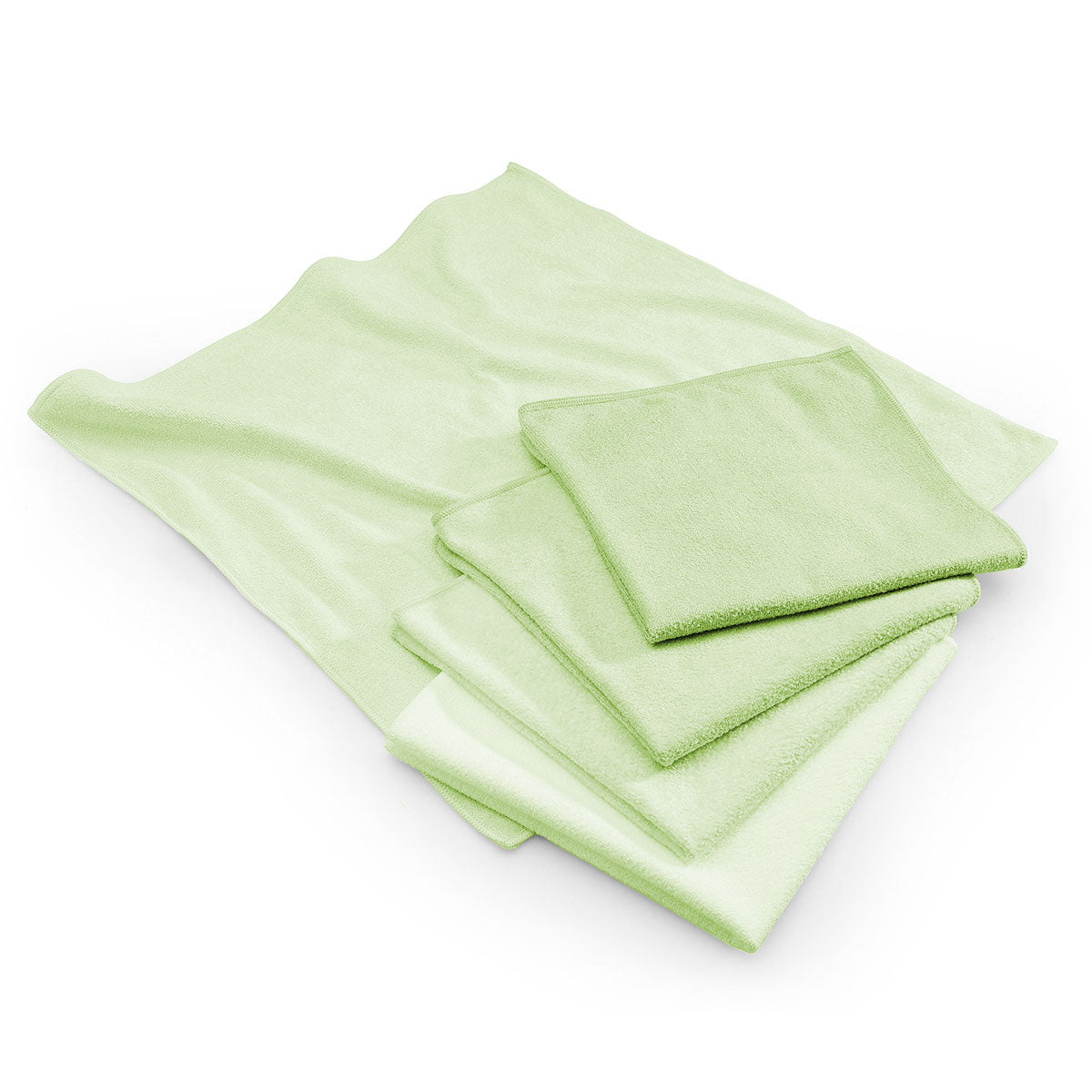 Микрофибърна кърпа, цвят зелен, 40х40см, комплект от 10бр.