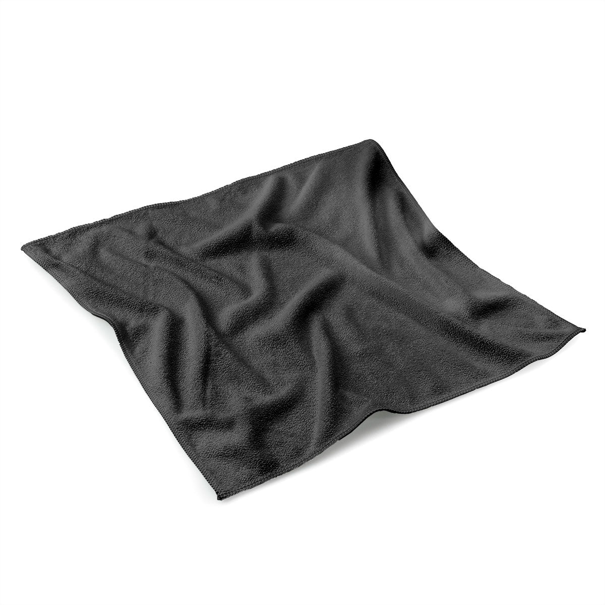 Microfiber cloth, color black, 40x40cm, set of 10 pcs.