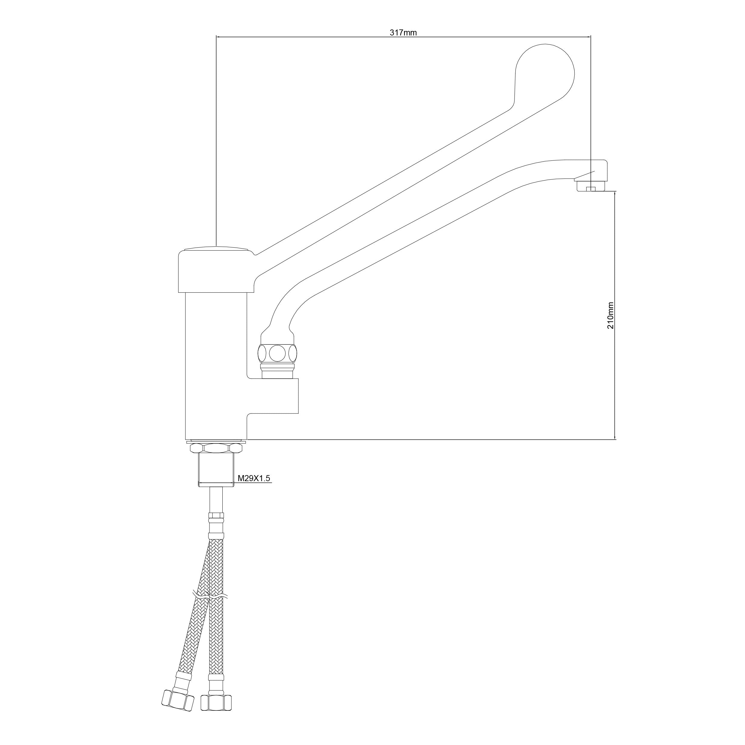 5000 single hole mixer tap