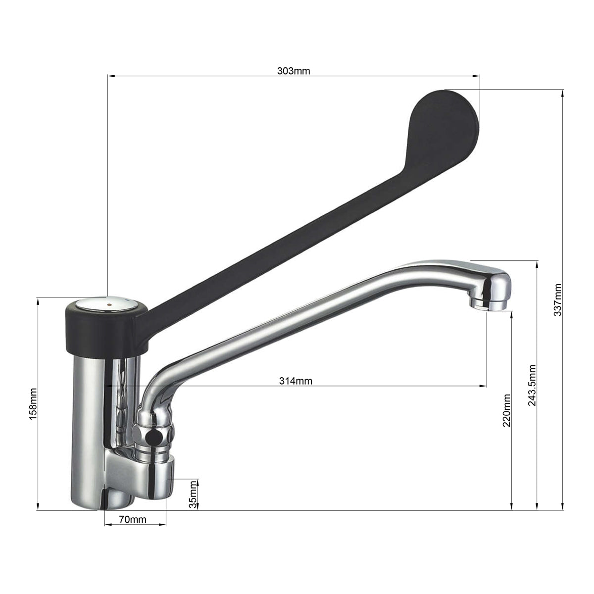 5000 single hole mixer tap