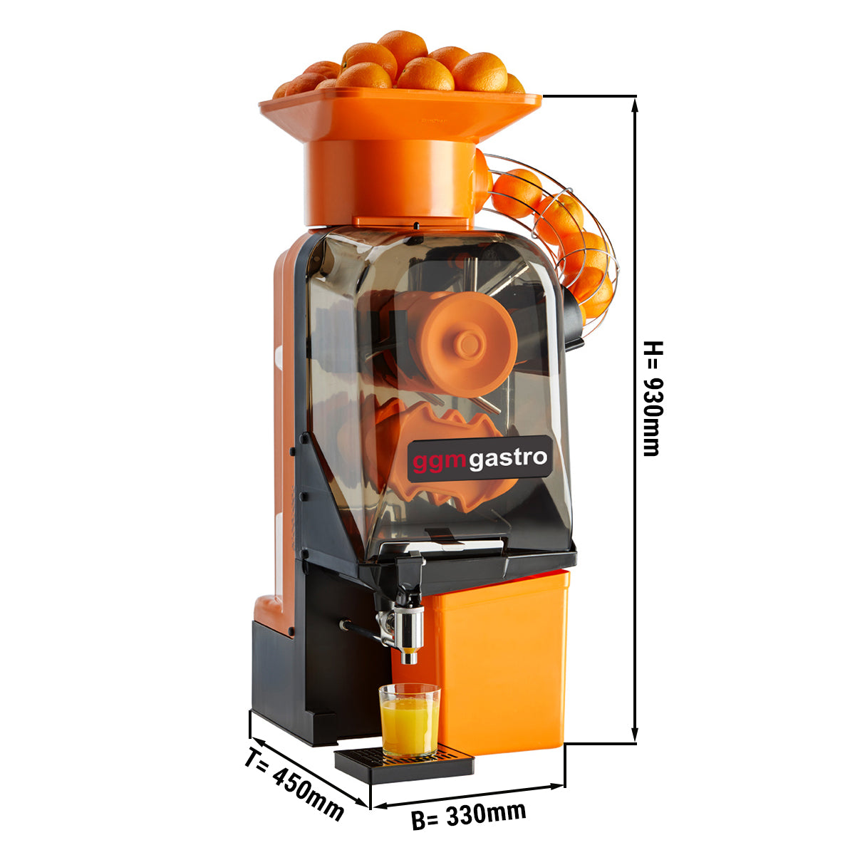 Електрическа оранжева изстисквачка - оранжева - автоматично подаване - включва кран за източване и режим на почистване