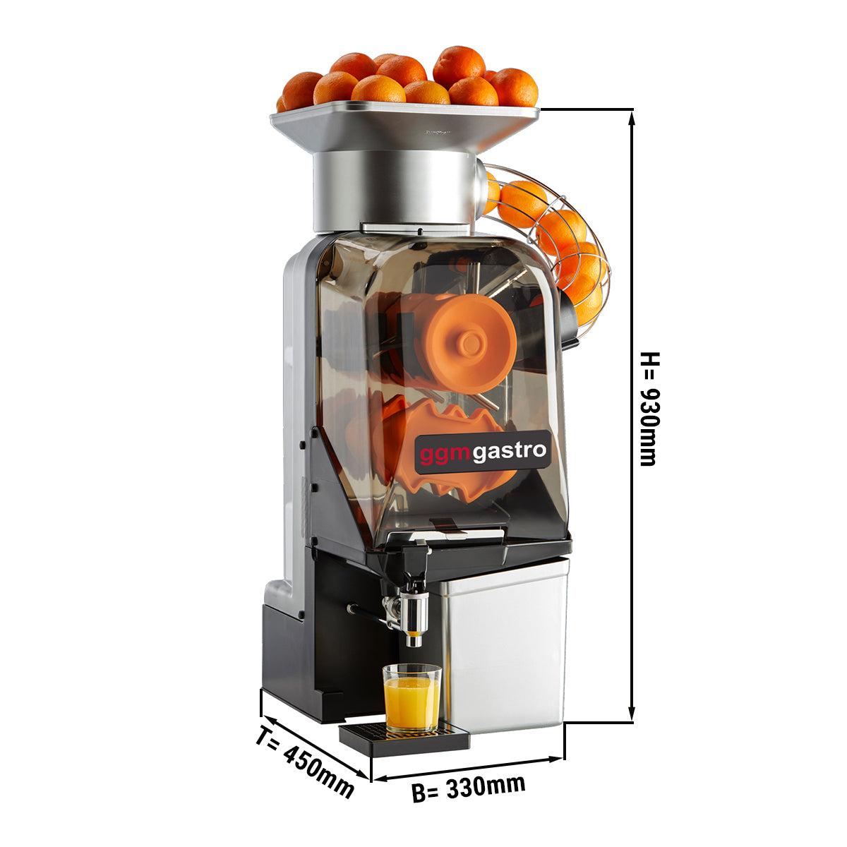Електрическа оранжева изстисквачка - сребърна - автоматично подаване - включва кран за източване и режим на почистване