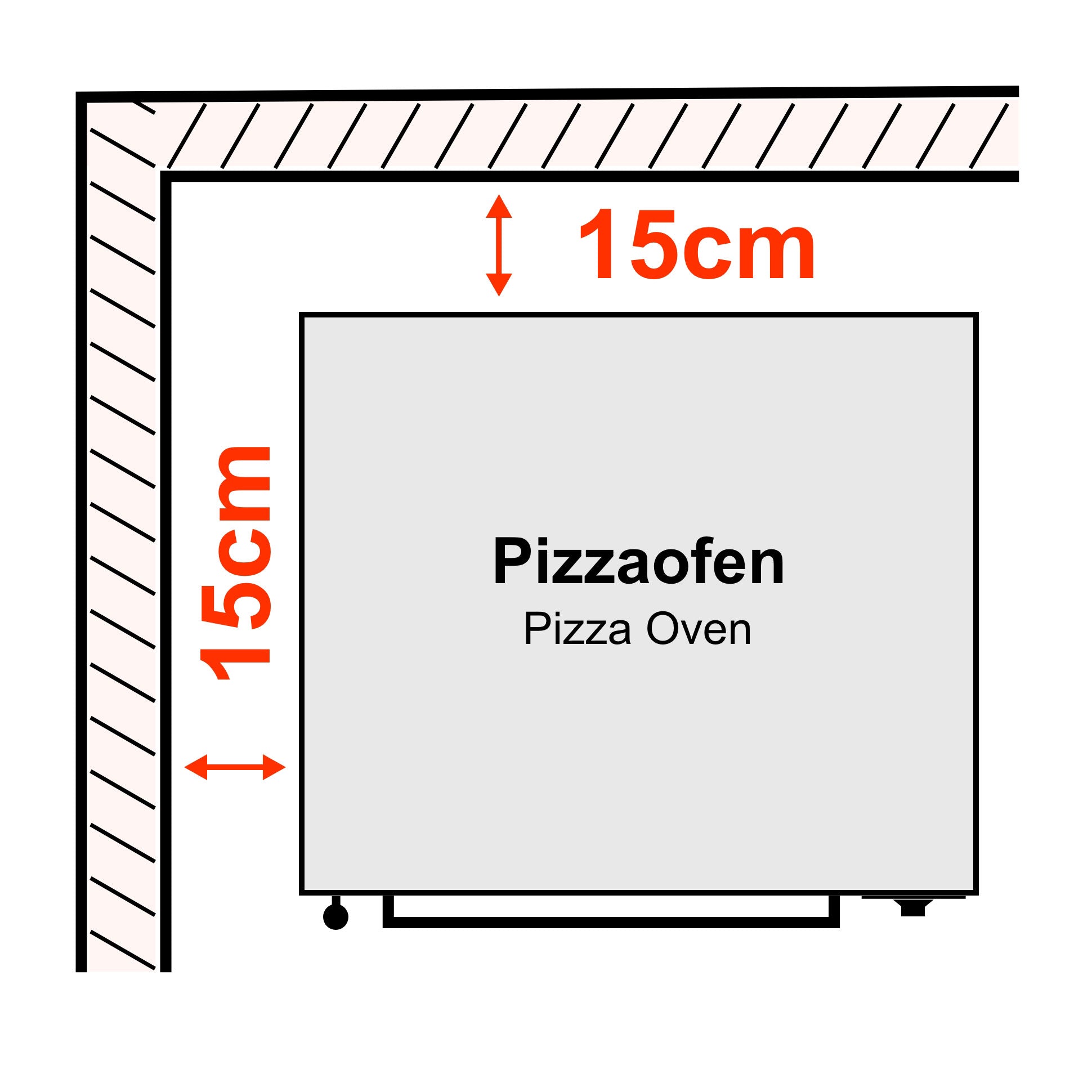 Gas pizza oven - 6x 30 cm