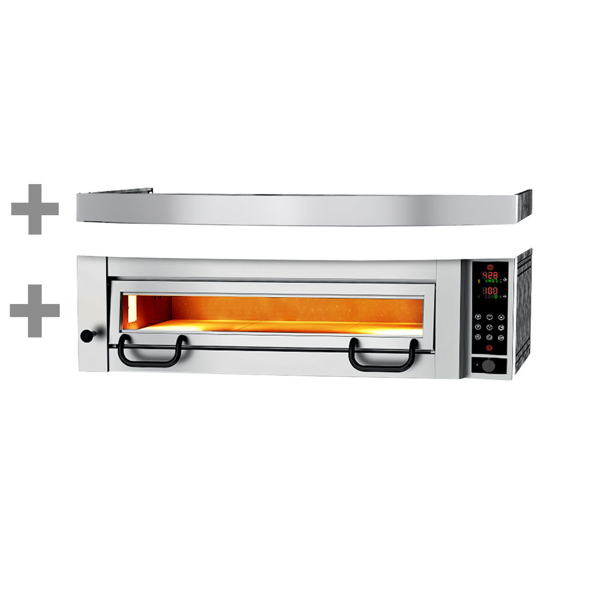 Pizza oven with hood - 4x Ø 34 cm