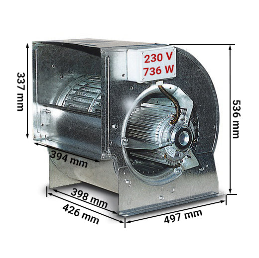 Centrifugal fan 4500 m³ per hour - for ventilation boxes