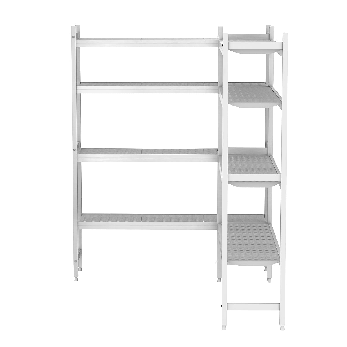 Shelving set aluminum - L-shaped remains - depth: 360 mm