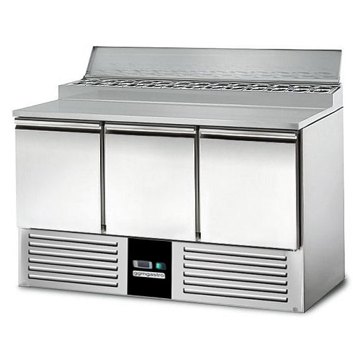 Salad / Preparation table PREMIUM - 1.37 x 0.7 m - with 3 doors