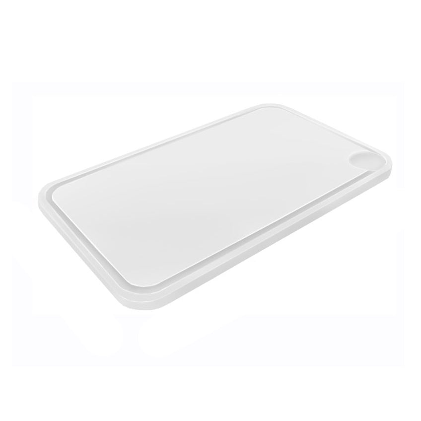 Cutting board with juice channel - 30 x 50 cm - white