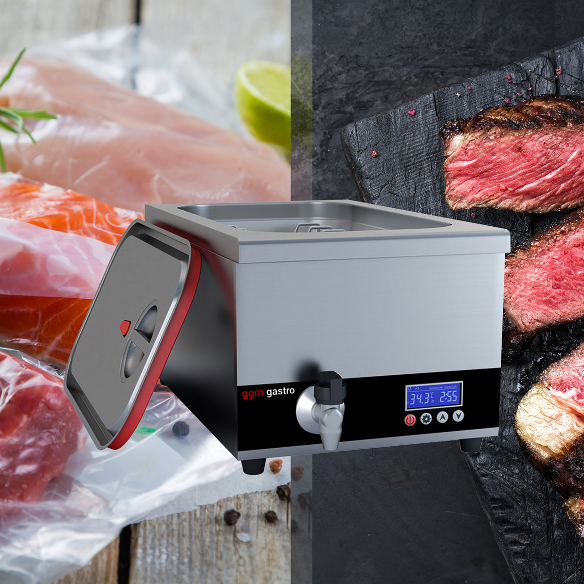 Sous-vide cooking device - 24 liters | Sous-Vide | Water bath | Garer | Softcooker