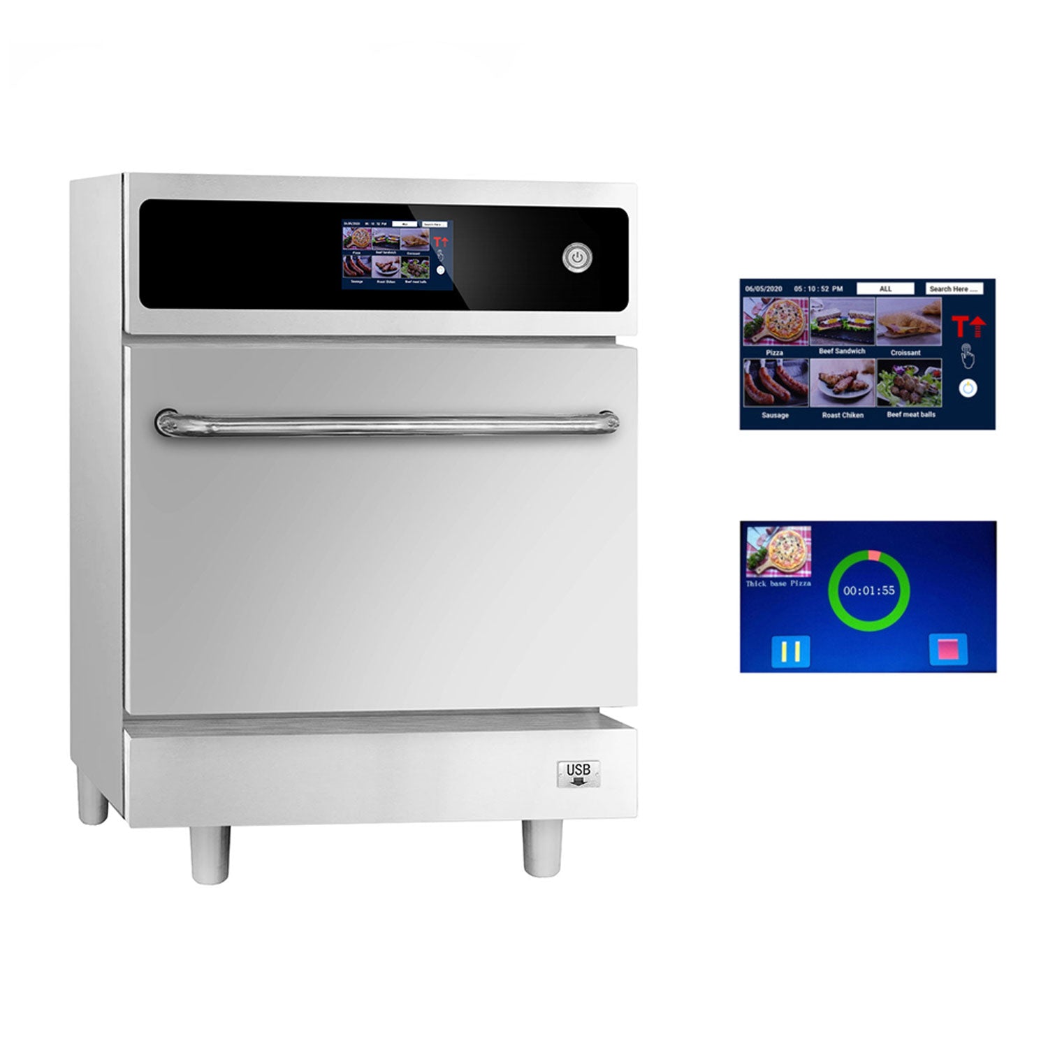 Rapid cooking device with touch screen