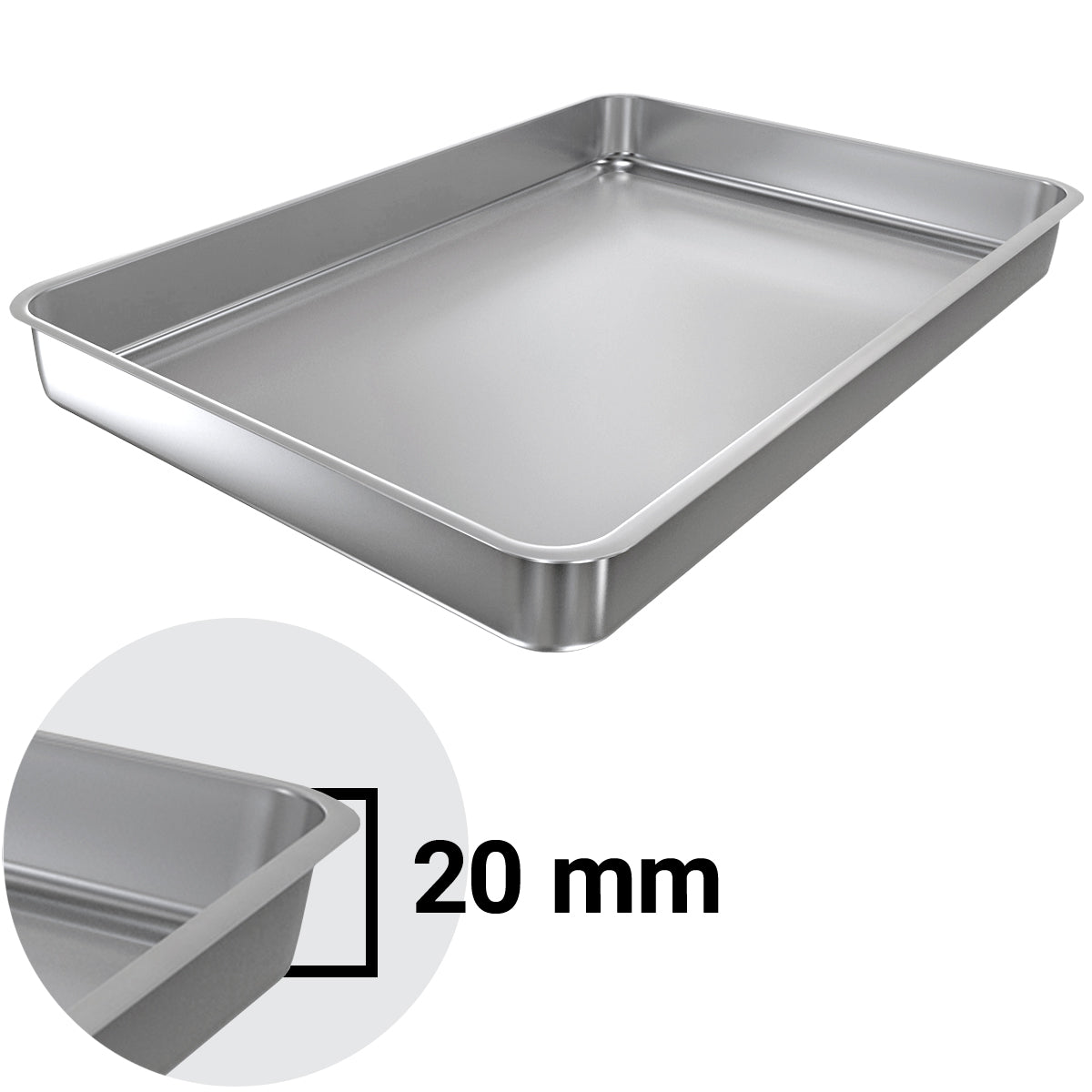 Serving plate with rim - 40 x 25 x 2 cm