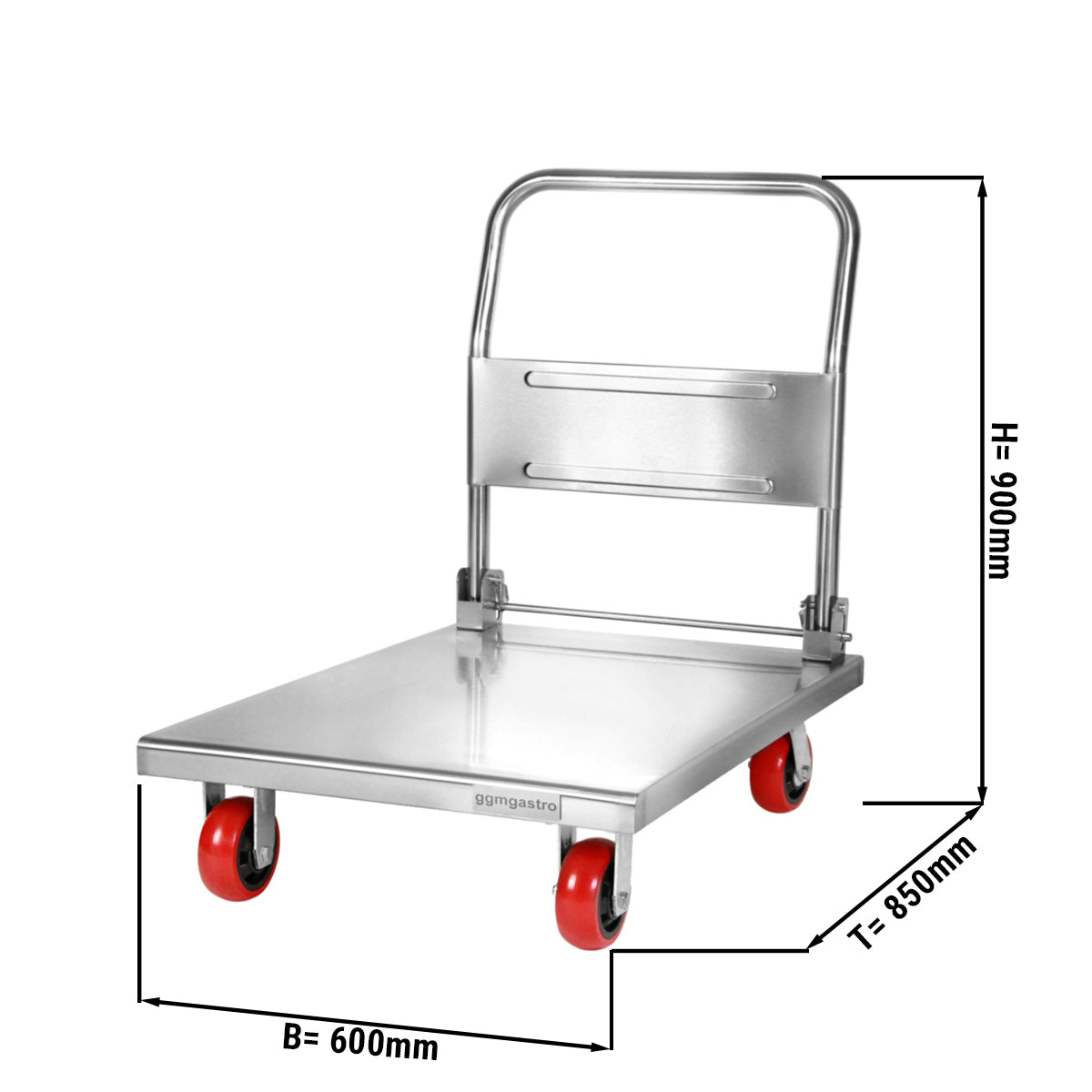 Serving trolley - 0.6 m - with 1 shelf