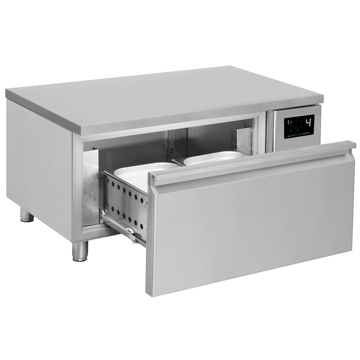 Комбинация от чекмеджета хладилник / фризер с 1 чекмедже - 1,2 м - за GN 2/1