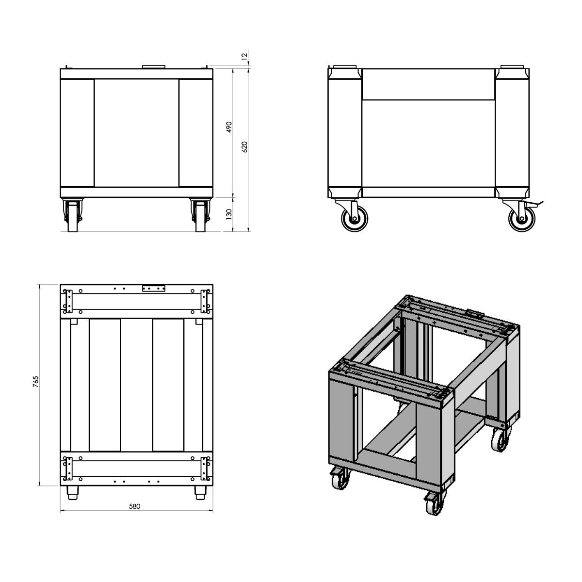 Stainless steel lower rack (conveyor oven)