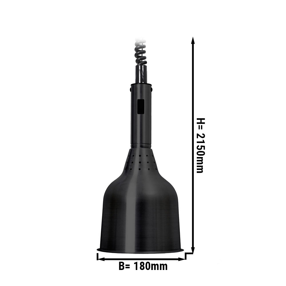 Отоплителна лампа - Ø 180 мм - черен