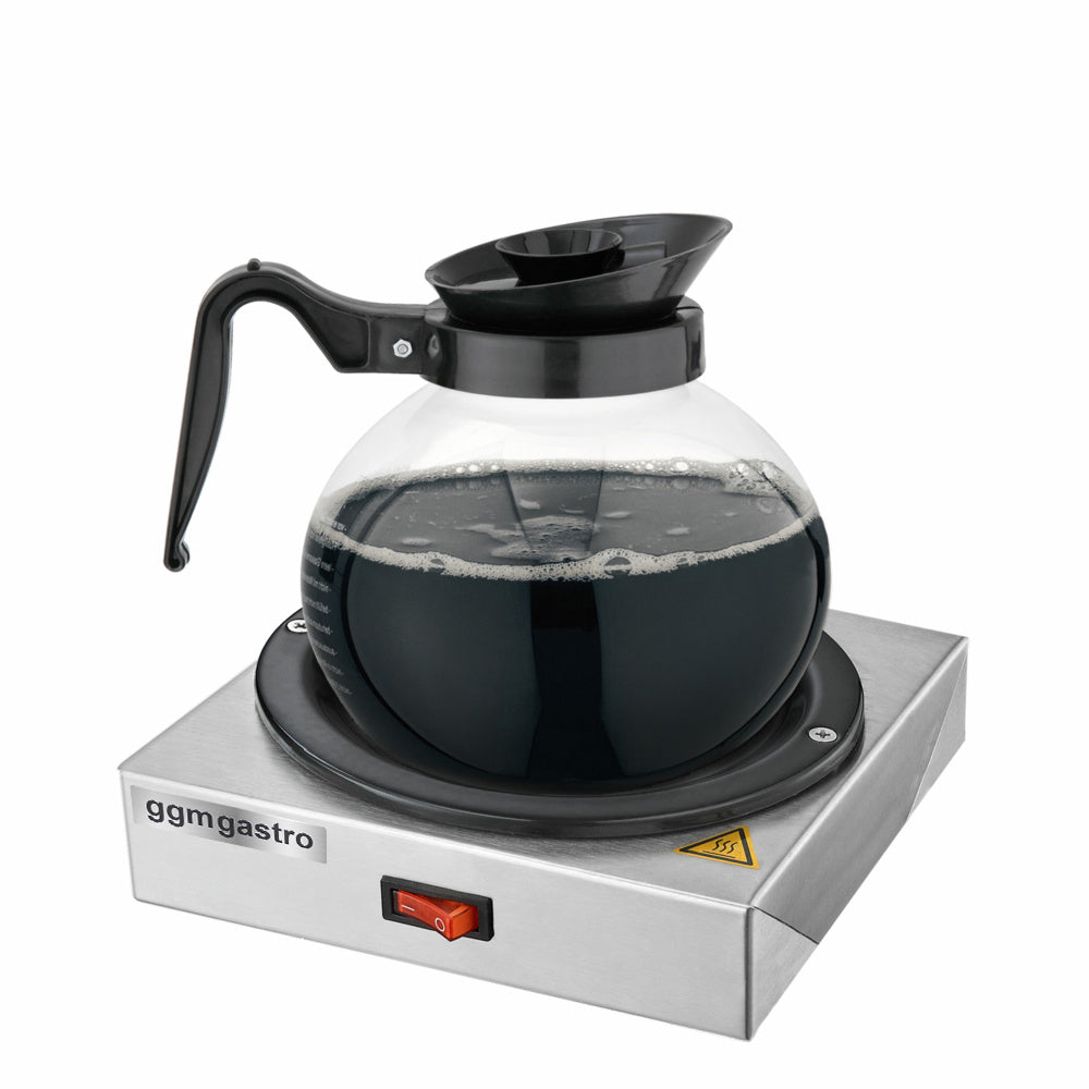 Single heating plate for coffee or tea